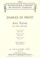 Airs Variés de Charles-Auguste de Bériot (1924).