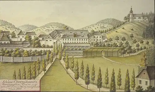 Château de Černíkovice en 1814, par Joann Venuto.