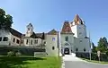 Le château de Kornberg (propriété privée mais accessible pour mariages etc.). Ce bâtiment se trouve à Riegersburg, à 6 km au nord de Feldbach.