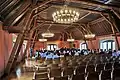 Salle des chevaliers dans le corps de logis.