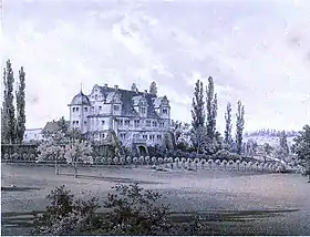 Château de Wernburg, en Thuringe (vers 1860)