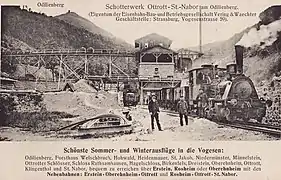 La locomotive T3 Borsig aux carrières d'Ottrott-Saint-Nabor, début du XXe siècle.