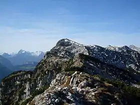 Vue du Schottmalhorn à partir de l'Edelweißlahnerkopf.