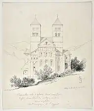 Abbaye de Murbach (1858), étude pour les illustrations du Pfingstmontag.