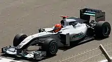 Photo de la Mercedes MGP W01 de Schumacher à Sakir