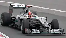Photo de la Mercedes MGP W01 de Schumacher au Canada