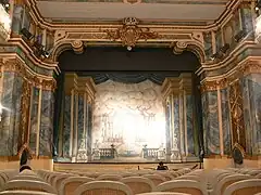 Théâtre de Schwetzingen : la scène.