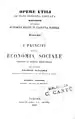 Principi della economia sociale, édition du 1846