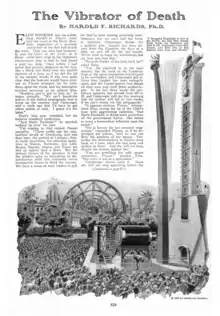 La page 824 d'un numéro sorti en 1922 du magazine Science and Invention avec en bas de page l'illustration de Frank R. Paul.