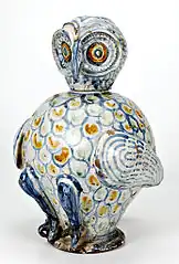 Vase en forme de chouette, Sicile, XVIIe siècle.