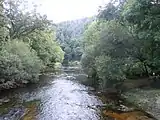 Le Scorff au pont du Stang (limite communale Plouay-Guilligomarc'h).