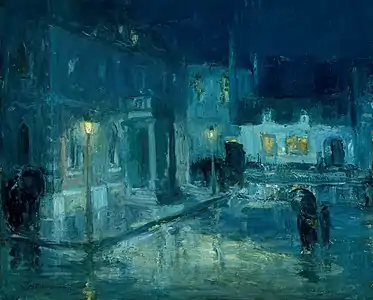 William Edouard Scott, Nuit pluvieuse à Étaples, 1912, Indianapolis Museum of Art.