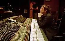 Table de mixage aux Capitol Studios de Los Angeles où Green Day a fini l'enregistrement.