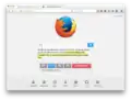 Firefox 42 sous OS X El Capitan (2015).
