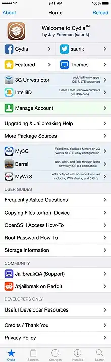 Description de l'image ScreenshotofCydia.jpg.