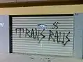 Graffiti nazi d'insulte contre les personnes transgenres, en Italie.