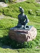 Sculpture de femme Inuit à Qaqortoq, Groenland
