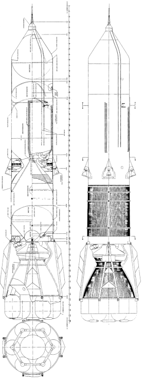 Vue interne et externe du lanceur