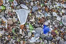 Verre de mer à Fort Bragg (Californie)