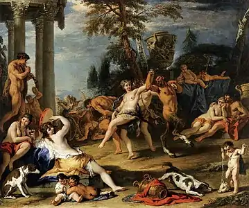 Bacchannale en l'honneur de PanSebastiano Ricci, v. 1716Gallerie dell'Accademia de Venise