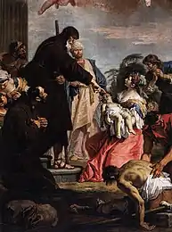 Saint François de Paule ressuscite un enfant, Sebastiano Ricci (1733), église Saint-Roch de Venise.