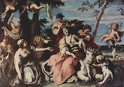 L'Enlèvement d'EuropeSebastiano Ricci, v. 1720Rome, Palazzo Taverna