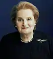 Madeleine Albright, diplomate démocrate, ambassadrice et  secrétaire d'État des États-Unis entre 1997 et 2001.