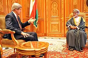 Entretien avec le secrétaire d'État des États-Unis John Kerry (Mascate, 2013).