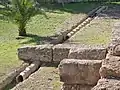 Section de tuyauterie en terre cuite de la ville romaine d’Éphèse.