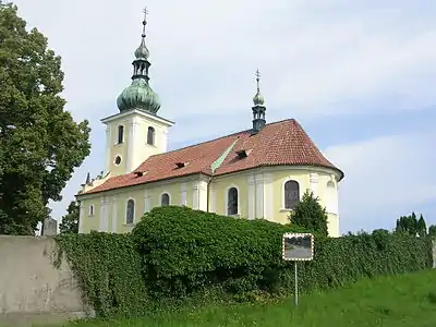 L'église baroque de l'Assomption (Církvička).