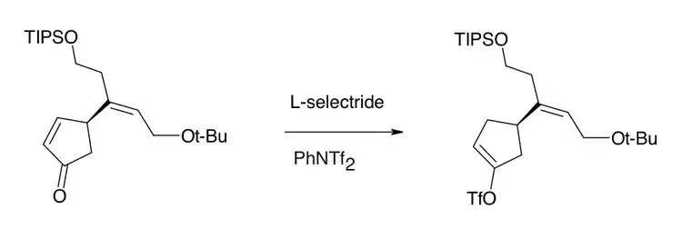 Réduction d'une cétone à l'aide de L-selectride.