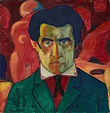 Autoportrait (1908 ou 1910-1911),galerie Tretiakov, Moscou.