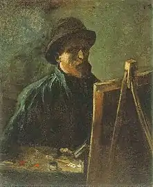 Autoportrait au chevalet 1886, musée Van Gogh, Amsterdam.