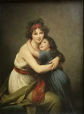 Étreinte maternelle, tableau d'Élisabeth Vigée Le Brun.