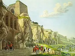 Christoph Wilhelm Selig : Luxembourg depuis le Pfaffenthal (1814)