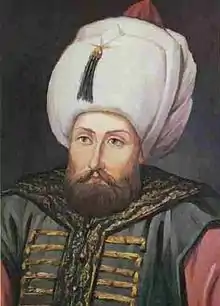 Portrait peint d'un homme en turban
