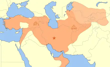 Empire seldjoukide (à son apogée en 1092)