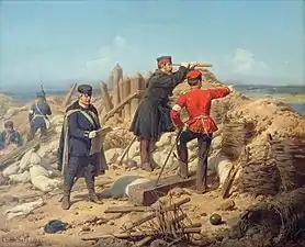 Sur le champ de bataille près de Düppel en 1864.