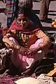 Femme vendant du riz au marché de Gangtok, Sikkim