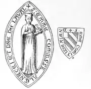 Gravure du sceau d'Emma de Laval.