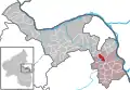 Localisation de Selzen dans la Verbandsgemeide et dans l'arrondissement