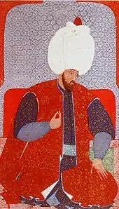 Soliman alors jeune homme, par Nakkas Osman, vers 1579.