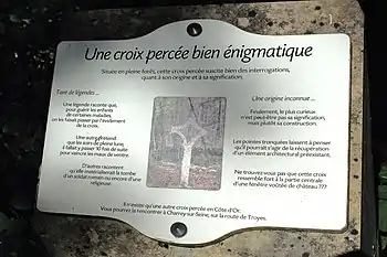 Information à l'entrée du sentier.