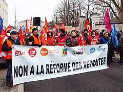 Manifestation du 31 janvier 2023 à Sens (Yonne).