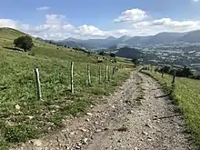 Sentier au dessus de la vallée de Cheylade en direction du Puy Mary.