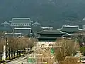 Gyeongbokgung et palais présidentiel (la Maison-Bleue).