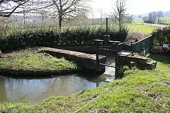 Vestiges de l'ancien moulin sur La Crise à Septmonts.