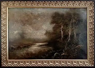 Paysage avec rivière.