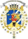 Armoiries du prince Charles, chevalier de l'Ordre du Séraphin.