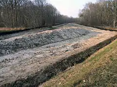 Chantier du contournement sud-ouest à Serbannes en mars 2014